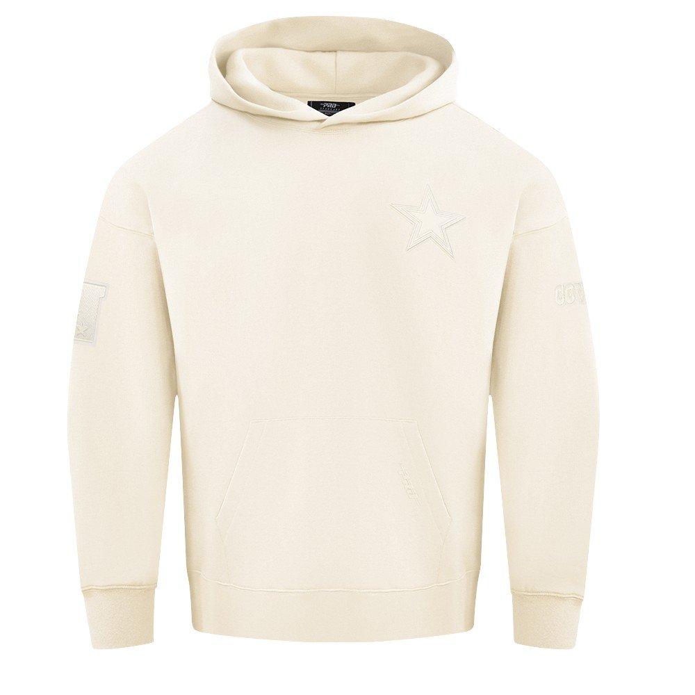 Pro Standard Men's NFL Dallas Cowboys Neutral Drop Shoulder Pullover Hoodie - Eggshell - EGGSHELL
